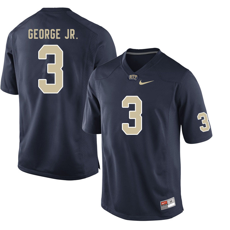 Men #3 Jeff George Jr. Pitt Panthers College Football Jerseys Sale-Navy